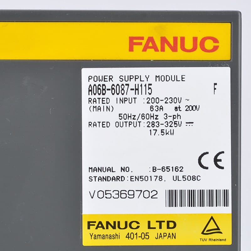 FANUC A06B-6087-H115 Servo Motor / Drive - A06B-6087-H115 | Professional FANUC Servo Amplifier / Drive Part | In Stock at Vcocnc